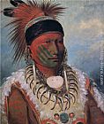 White Cloud, Chief of the Iowas by George Catlin